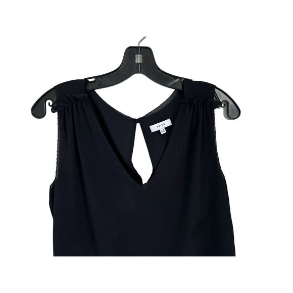 REISS Top Blouse Black Camisole Lined Size 6 - Picture 4 of 9